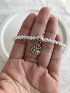 Pulsera cristal tornasol san Benito - comprar online