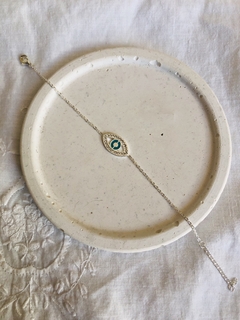 Pulsera ojo turco celeste y Cubic ab - comprar online