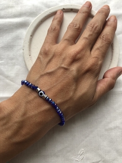Pulsera cristal azul tornasol ojo en internet