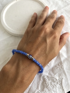 Pulsera cristal azul claro ojo