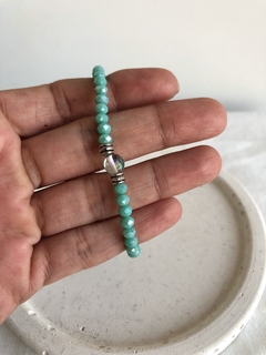 Pulsera cristal turquesa