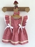 Vestido Vichy com lacinho branco