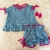 Conjunto de batinha e tapa fralda vichy verde e pink