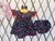 Vestido de pompom Cerejinhas azul marinho - comprar online