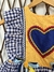 Caipira 3 saias amarelo Poa e azul marinho Vichy - comprar online