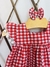 Vestido Vichy vermelho e branco - comprar online