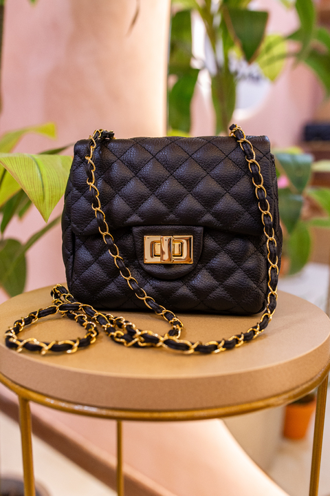 Paris Mini Preta com dourado