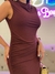 Vestido Longo Gola Alta Fenda Lateral - Mille Boutique