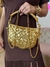 Bolsas Media Couro dourado