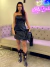 Vestido curto Open