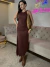 Vestido Marrom Open