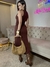 Vestido Marrom Open na internet
