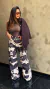 Calça Wide Leg Cowprint - comprar online