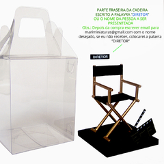 Conjunto de Cinema com cadeira de diretor e claquete