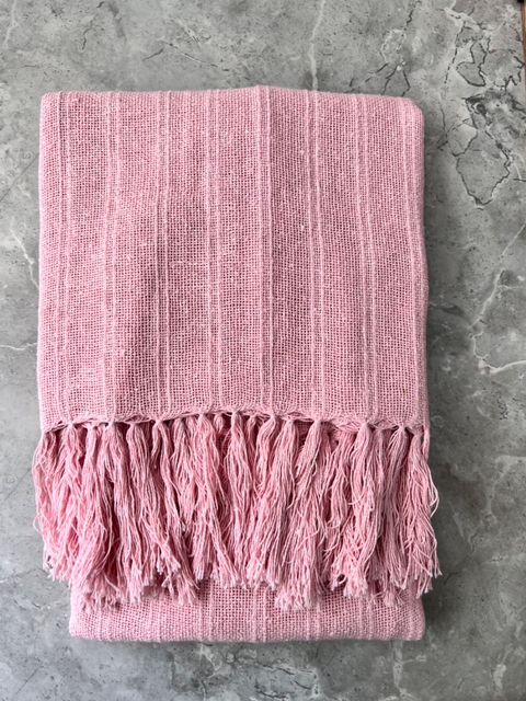 Manta Decorativa Basic - Rosa