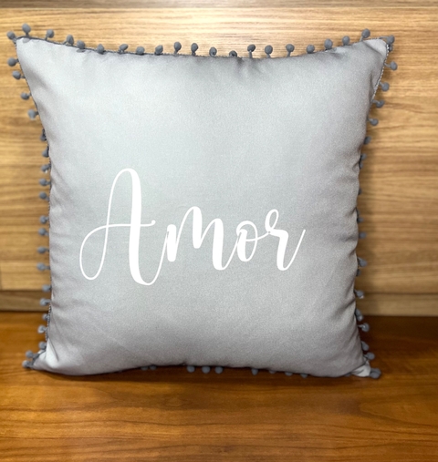 Capa de almofada - Pompom - Amor