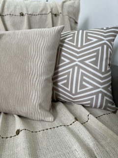 Cada de almofada suede ondas - beje - comprar online