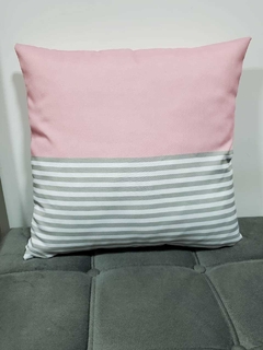Capa Rosa com listras cinza
