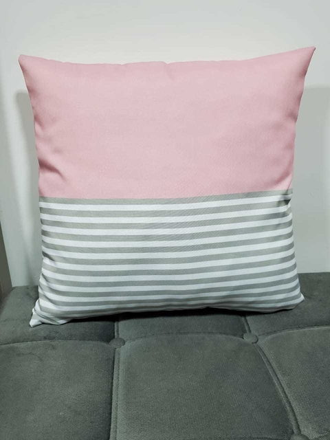 Capa Rosa com listras cinza