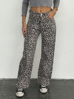 JEAN WIDE LEG LEOPARDO