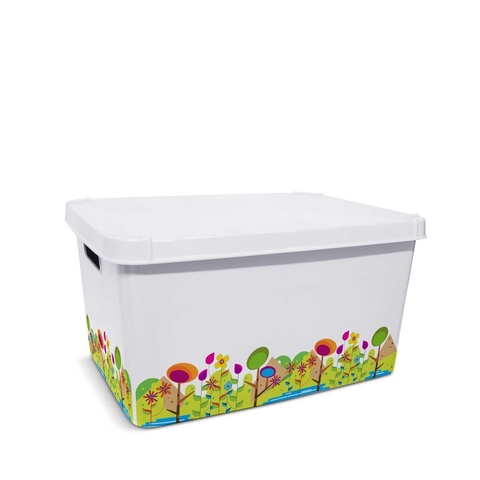 Caja Deco con Tapa y Agarres Laterales, Baja. 20 Lts. 6028