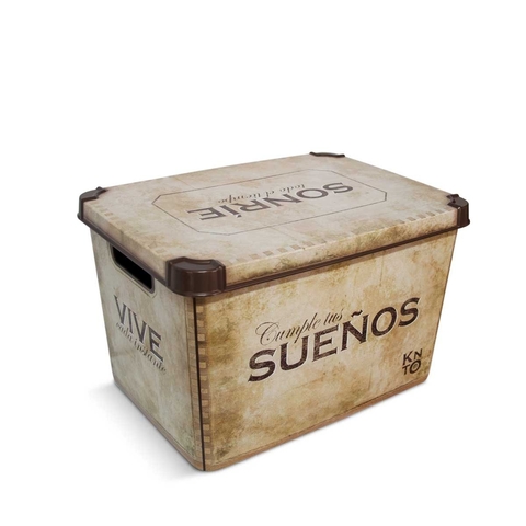 Caja con Tapa y Agarres Laterales, Decorada en todas sus caras, Multifuncion. Capacidad: 20 Lts. 6032 - comprar online