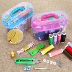 Set Costura Portátil Costurero Viaje Kit Hilos Agujas Coser