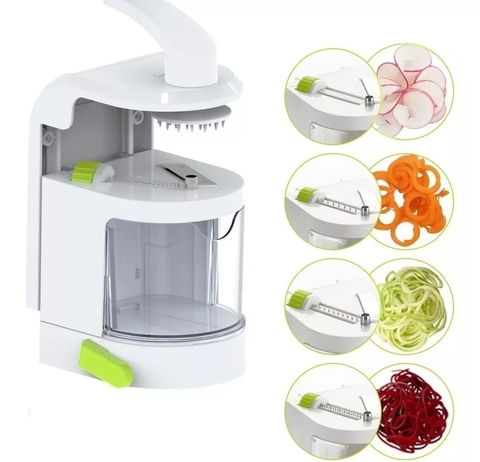 Spiralizer Cortador Verdura Múltiple Espiral Fideo 4 en 1