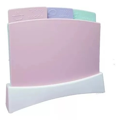 X 3 Tabla para Picar colores pastel con base