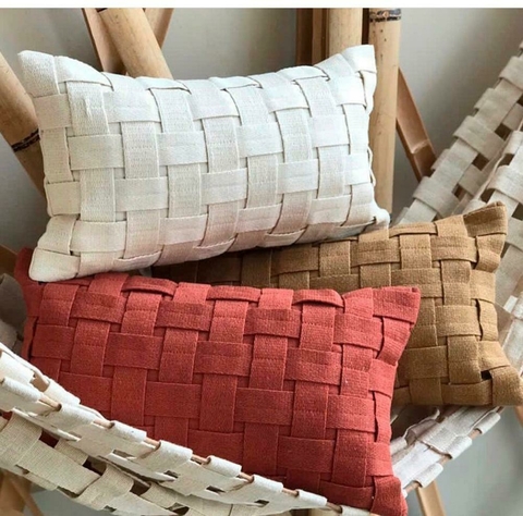 Capa de almofada trancê retangular