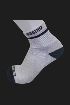Meias Clássica Cano Médio HEI BROS - Kit com 3 pares (Cinza Branca Preta) na internet