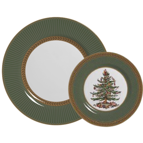Kits com 8 e 12 Unidades Rasos e Sobremesas - Linha Celebrate Verde Natal Alleanza - comprar online