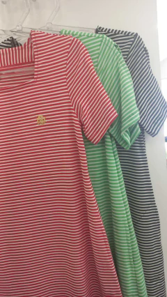 VESTIDO LISTRADO MC GOLA QUADRADA na internet