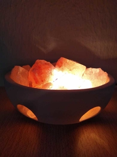 LÁMPARA DE SAL "CAZUELA" - Aromas para el Alma