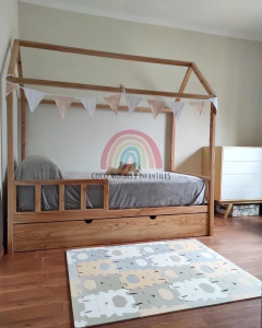 Cama Casita Simple con Carrocama Paraíso - tienda online