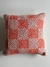 Capa almofada 50x50 quadradinho croche rosa mesclado