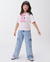 BLUSA CROPPED INFANTIL DE MALHA MM JUST BE KIND na internet