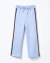 CALÇA INFANTIL WIDE LEG COM LISTRAS LATERAIS MARROM E AZUL na internet
