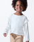 BLUSA INFANTIL DE MALHA RIBANA ML DE BABADINHO OFF WHITE - comprar online