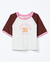 BLUSA CROPPED INFANTIL DE MALHA COLLEGE MANGA COLORIDA LOVE RULES 90 na internet