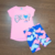 CONJUNTO INFANTL BG BLUSA COTTON E BERMUDA CICLISTA CORAÇÕES - comprar online