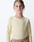 BLUSA INFANTIL DE MALHA ML BÁSICA COM PATCH AMARELA - comprar online