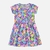 VESTIDO INFANTIL MALHA RIBANA FLORES ROXO NEON - comprar online
