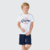 CONJUNTO INFANTIL HERING KIDS CAMISETA MM E BERMUDA MOLETINHO OCEAN
