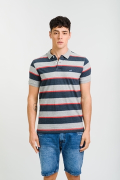CHOMBA POLO FRANK STRIPES -MISTRAL (9787) - Bugato shops