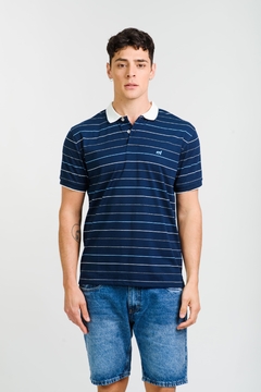 CHOMBA POLO HANK STRIPES HOMBRE- MISTRAL (9779)