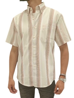 Camisa Algodon M/c 1 Bols. C/boton En El Cuello (9872)
