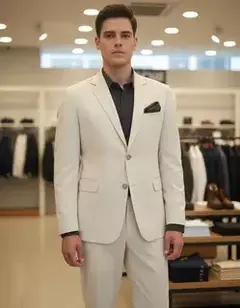 Traje Derecho Dos Botones Lino Bugato (9876) - comprar online