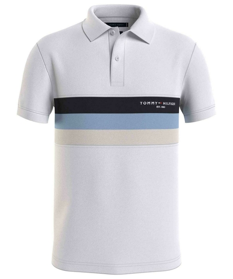 POLO CHEST COLOURBLOCK SLIM TOMMY HILFIGER (9831)