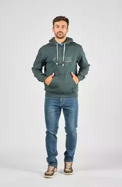 Buzo Estampado C/ Bols Y Capucha Forrada Oxford (10001) - tienda online